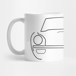 Jensen Healey 1970s classic sports car black outline graphic Mug